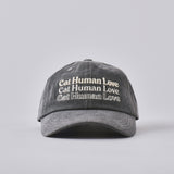 キャットヒューマンラブスリーラインピグメントボールキャップ / CHARCOAL