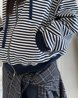 Caven Stripe Hooded Zip-Up