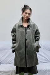 Vintage Leather Half Coat