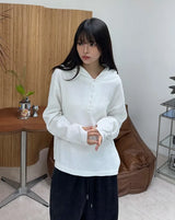 Of Waffle Henley Neck Hoodie