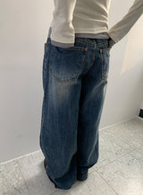 Soyan denim wide pants