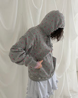 Blooming Hoddie Zip Up