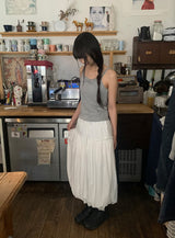 Nahisi Dot Shirring Sleeveless