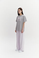 Ribbon Boxy T Gray