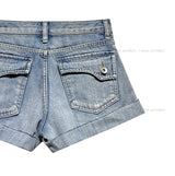 Tani Damage Roll-Up Denim Shorts