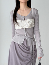 amelie lace bustier (2color)
