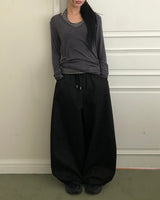 Sern Cross Wide Cotton Banded Pants