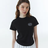 シャープロゴスリムスパンTシャツ ブラック