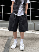 Nylon Wide Half Pants