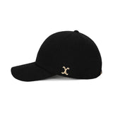 VA Curved Stud Link Wool-Blend Ball Cap / Black