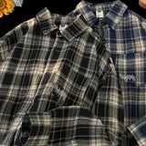 Pulse embroidered tartan checkered shirt (3 colors)