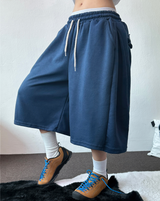 BACK POCKET SIDE PINTUCK BALLOON BERMUDA 💙🤎🖤🩶💜6COLOR