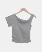 Moben One-Shoulder Short-Sleeve T-Shirt