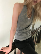 WRAP HALTERNECK SLEEVELESS