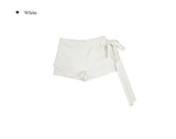 Micon Ribbon Strap Mini Skirt Pants
