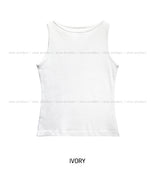 [U-BASIC] Lensi Ribbed Boat Neck Sleeveless
