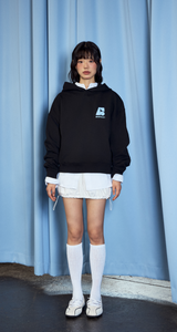 Women's エッセンシャルクロップフーディー - ブラック
