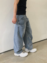 Lef Two-Pocket Curved Denim Pants