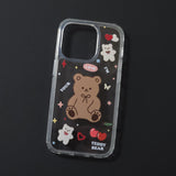 クリアジェリーハードスマホケース - Teddy's [ iPhone,Galaxy]