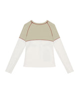 ビンテージオウルグラフィックラグランTシャツ_アイボリー