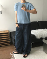 Mood Dark Blue Linen Pants