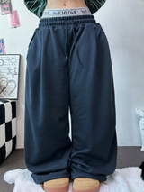 ベーシックピンタックロングパンツ 🤍🩶🖤💙4カラー