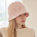 ポップコーンニットバケットハット  (Pale Pink)