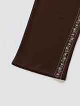 Embroidered Track Pants_Brown