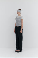【MADE】 Stripe Cropped T-Shirts_Ivory