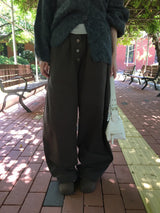 Danf Button Wide Balloon Pants