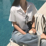 【BELLIDE MADE】定番セミクロップド半袖シャツ＆ブラウス