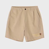 Triple Dream Star Patch Beige Cotton Shorts [For men]