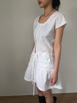 Nina lace pin tuck blouse (2color)