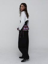 Check Tie Belt_Red
