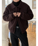 [F/W] Wool padding knit trucker jacket(4color)