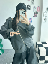デイリーピグメント2ウェイフードジップアップ💛🤎🩶 - 5カラーズ