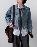 Frayed Crop Denim Jacket