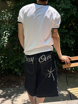 [Unisex] シックレタリングバミューダパンツ