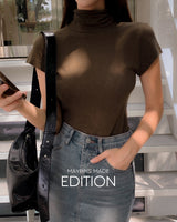 [MADE] Flynn Hair Half High Neck T-shirt