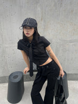 サイレントソウルレースアップタイクロスハンティングキャップ (Black)
