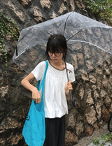 Nata Button Dot Raglan Short Sleeve Tee