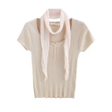 Vera Soft Rib Scarf Tee