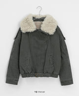 Ogets Fur Collar Work Jumper Jacket
