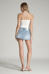 Every light denim skirt