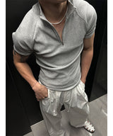 [S/S] スリムゴルジハーフジップアップTシャツ(3color)