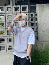 Vネックメッシュベスト 2C