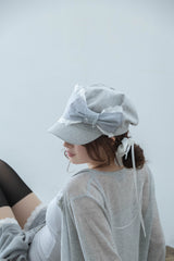 angel ribbon cap(gray)