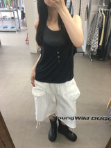 Kine Shirred Bermuda Pants (3color)