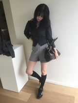 ウールニットショーツ