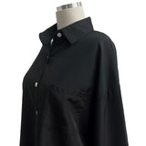  Classic Silket Boxy Soft Pocket Long Sleeve Shirt (3 Colors)